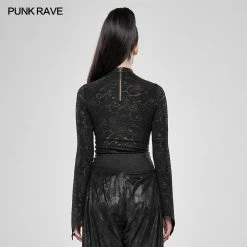 Punk Rave Store Steampunk Wild Assassin Trumpet Sleeve T-Shirt