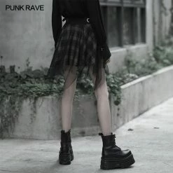Punkravestore Daily Dark Mesh Skirt