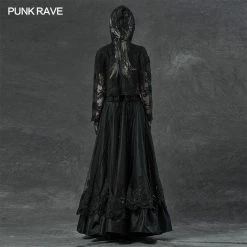Punkravestore Goth Lace Sun Protection Shirt