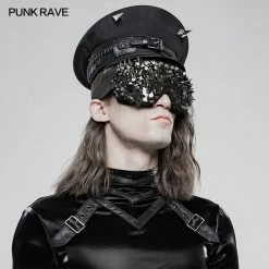 Punkravestore Punk Military Hat CyberPunk