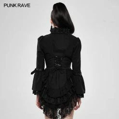 Punk Rave Store Steampunk Stonewashing Lace Coat