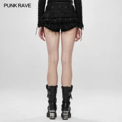 Punk Rave Store Steampunk Viper Stonewashing Shorts