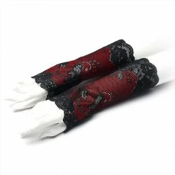Punkravestore Goth Daily Lace Gloves Women