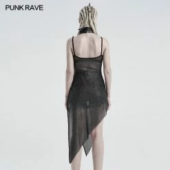 Punkravestore Punk Daily Perspective Silver Mesh Camisole
