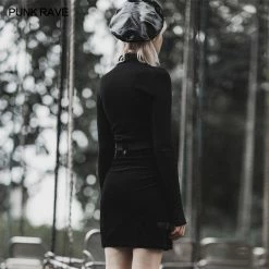 Punkravestore Women High-waisted Punk Skirt