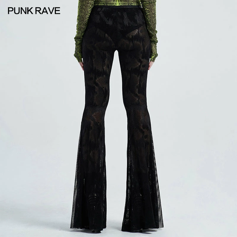 Punkravestore Black Gothic Dark Fringe Flared Trousers 4 Punkravestore Black Gothic Dark Fringe Flared Trousers