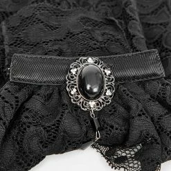 Punk Rave Store Black Fashion Men Shirt Fancy Lace Purple Neck Ties Accessories