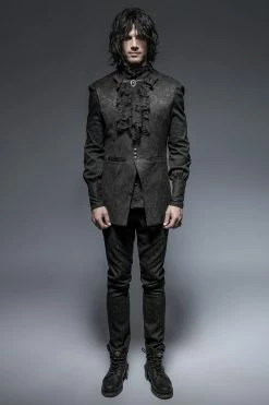 Punk Rave Store Black Fashion Men Shirt Fancy Lace Purple Neck Ties Accessories