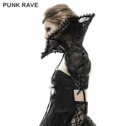 Punk Rave Store Palace Black Women Flower Pattern Gothic Lace Collar Accessories Collars & Chokers