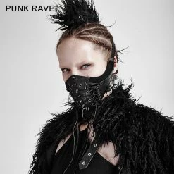 Punk Rave Store Punk Rivet Face Sexy Leather Mask Accessories Women