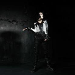 Punk Rave Store Top Sale Push Up Jean Punk Pants With Rivet Side Decorated