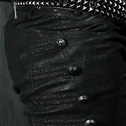 Punk Rave Store Top Sale Push Up Jean Punk Pants With Rivet Side Decorated