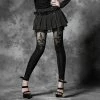 Punk Rave Store Women's Victorian Style Sexy Leather Gothic Leggings With Lace