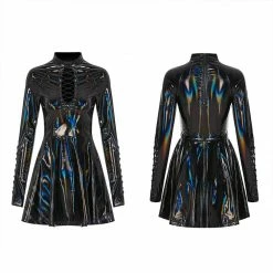 Punkravestore Punk Glitzy Sexy Short Dress