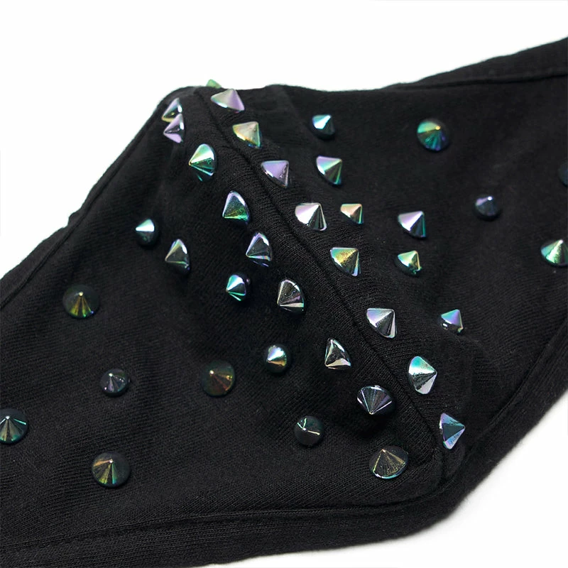 Punkravestore Dazzle Rivet Mask Cyber Goth 6 Punkravestore Dazzle Rivet Mask Cyber Goth