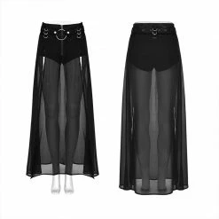 Punkravestore Punk Fake Two-pieces Half Skirt