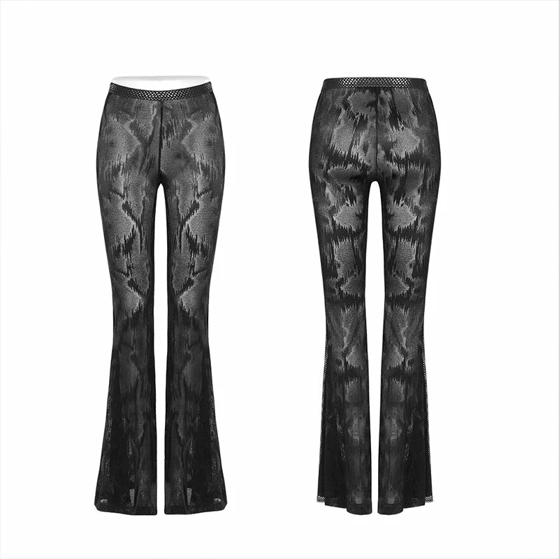 Punkravestore Black Gothic Dark Fringe Flared Trousers 7 Punkravestore Black Gothic Dark Fringe Flared Trousers
