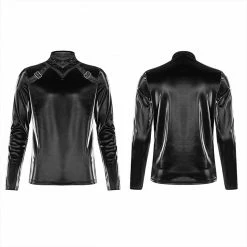 Punkravestore Gothic Imitation Shark Skin Long Sleeve T-shirt