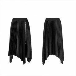 Punkravestore Women "Wednesday" Series Dark And Elegant Printed Pleated Patchwork Skirt 11 Punkravestore Women