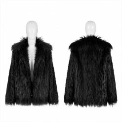 Punkravestore Simple Punk Imitation Fur Coat