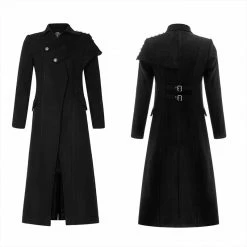 Punkravestore Military Uniform Woolen Long Coat