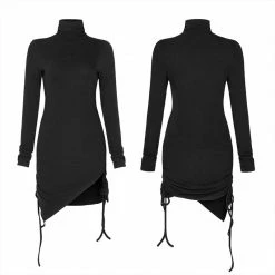 Punkravestore Fitted Asymmetrical Wrap Dress