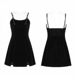 Punkravestore Women Punk Straps Small A Shape Dress