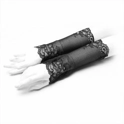 Punkravestore Goth Daily Lace Gloves Women