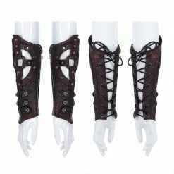 Punkravestore Steampunk Imitation Crocodile PU Gloves