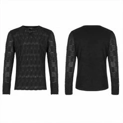 Punkravestore Dark Texture Long Sleeve T-shirt