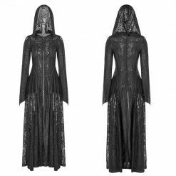 Punk Rave Store Darkmoon Cage Yarn Long Coat Gothic