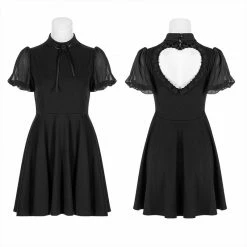 Punkravestore Back Love Hollow Dress Women