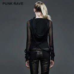 Punk Rave Store High End Fashion Trendy Street Punk T-shirts With Big Hoodie