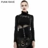 Punk Rave Store Coffe Steampunk Tight Mesh Punk Shirts With High Collar 1 Punk Rave Store Coffe Steampunk Tight Mesh Punk Shirts With High Collar
