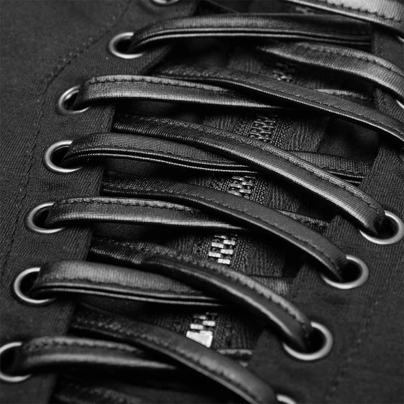 Punk Rave Store Hollow-out Strap Short-sleeved T-shirt 7 Punk Rave Store Hollow-out Strap Short-sleeved T-shirt