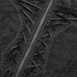 Punk Rave Store Darkmoon Cage Yarn Long Coat Gothic