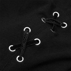 Punkravestore Light Gothic Laced Chest Skinny T-shirt