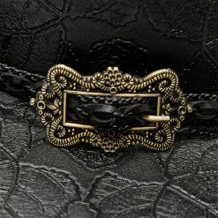 Punkravestore PU Carved Cowboy Hat