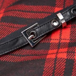 Punkravestore Women Punk Straps Small A Shape Dress