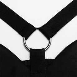 Punkravestore Strap Decorative Lace Dress Women