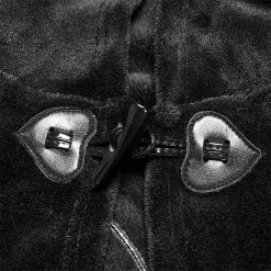 Punkravestore Dark Velvet Embroidered Cloak Jacket With Moon Design