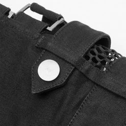 Punk Rave Store Metallic Rock Hollow Denim Shorts