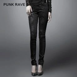 Punk Rave Store Fashion Black Ladies Punk Pants For Women