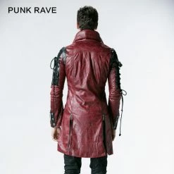 Punk Rave Store Studded Special Hot Fit Leather Long Gothic Coat