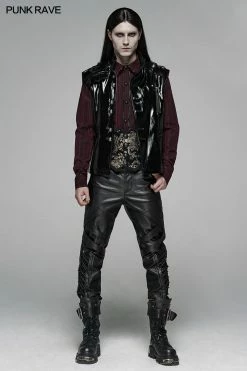 Punk Rave Store Punk Elastic PU Leather Pants