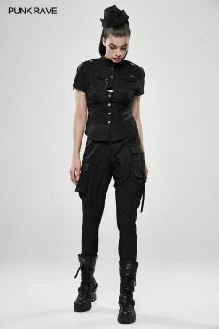 Punk Rave Store Hat & Caps Military Ghost Garrison Cap