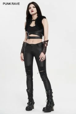 Punkravestore Punk Handsome Tight PU Leather Pants