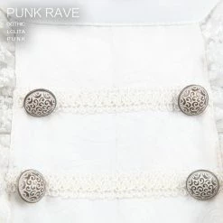 Punk Rave Store Fashion Black Soft Gothic Shirt With High Stand Collar For Men