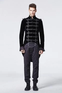 Punk Rave Store Gorgeous Black Victorian Gothic Coat With Swallow Tail