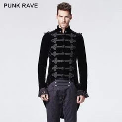 Punk Rave Store Gorgeous Black Victorian Gothic Coat With Swallow Tail